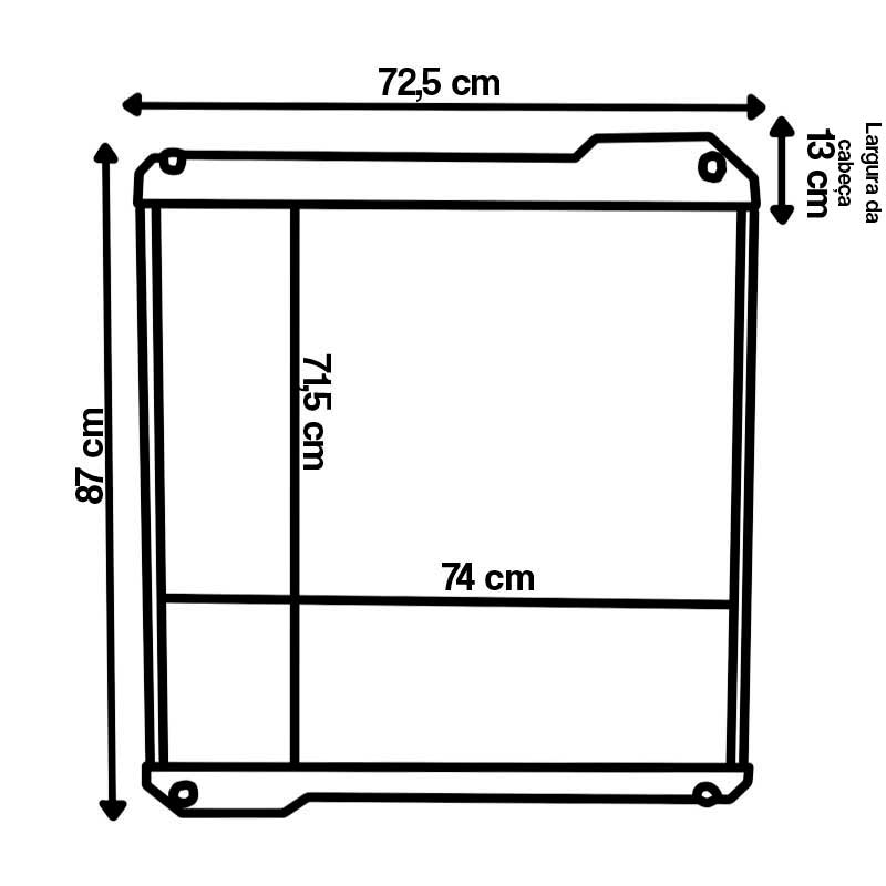 RADIADOR D´AGUA RG140 RG170 RG200 715X708mm 73164343