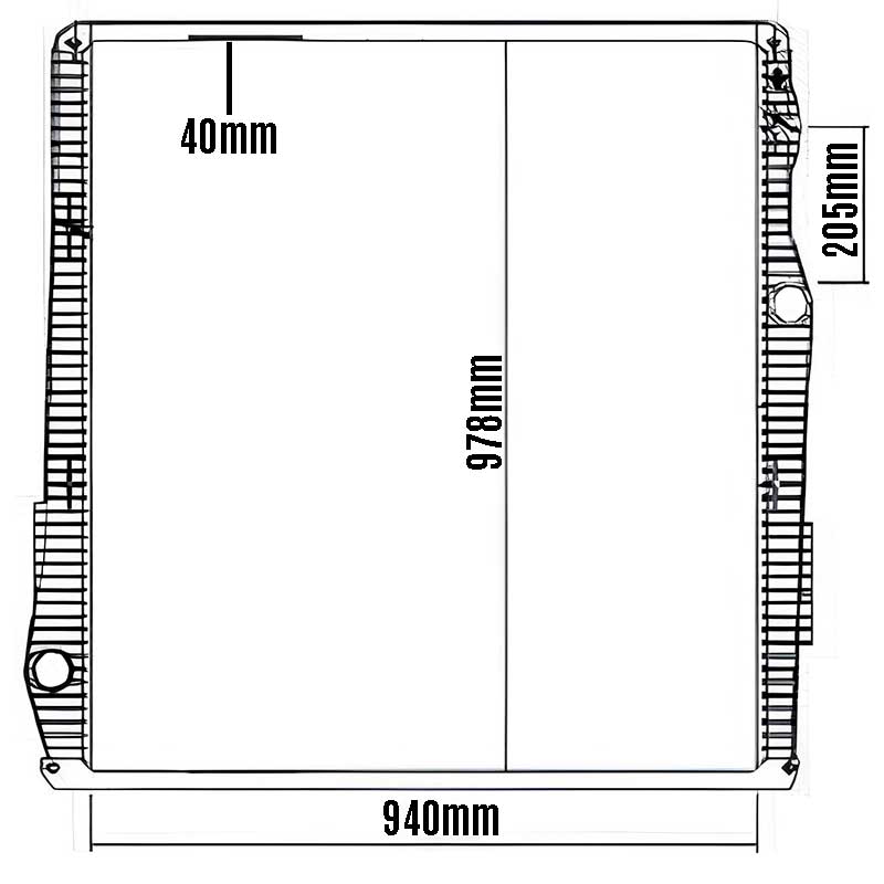 RADIADOR COMPLETO 940x978x40 SCANIA G360 G400 G440 G480 2012 a 19