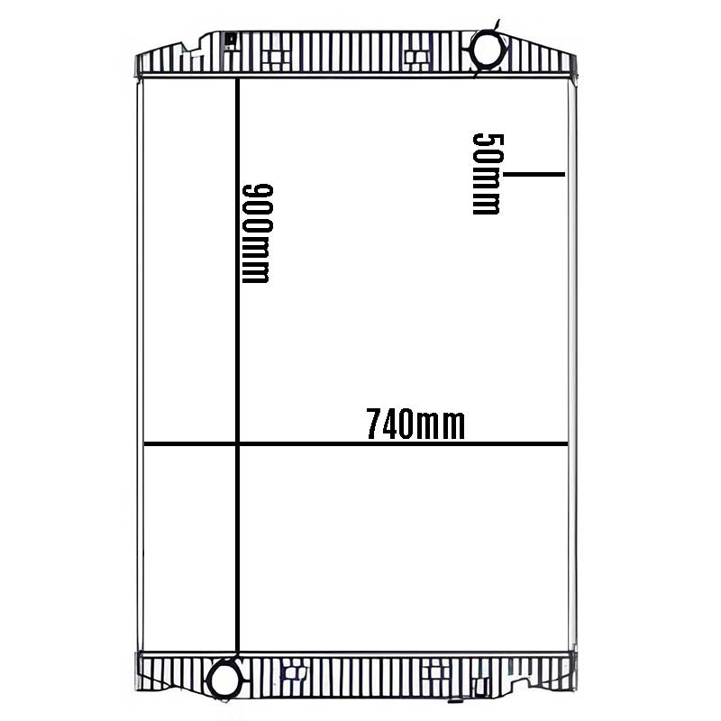 RADIADOR COMPLETO 900x740x50 IVECO STRALIS 380 410 420 440 07 a 11