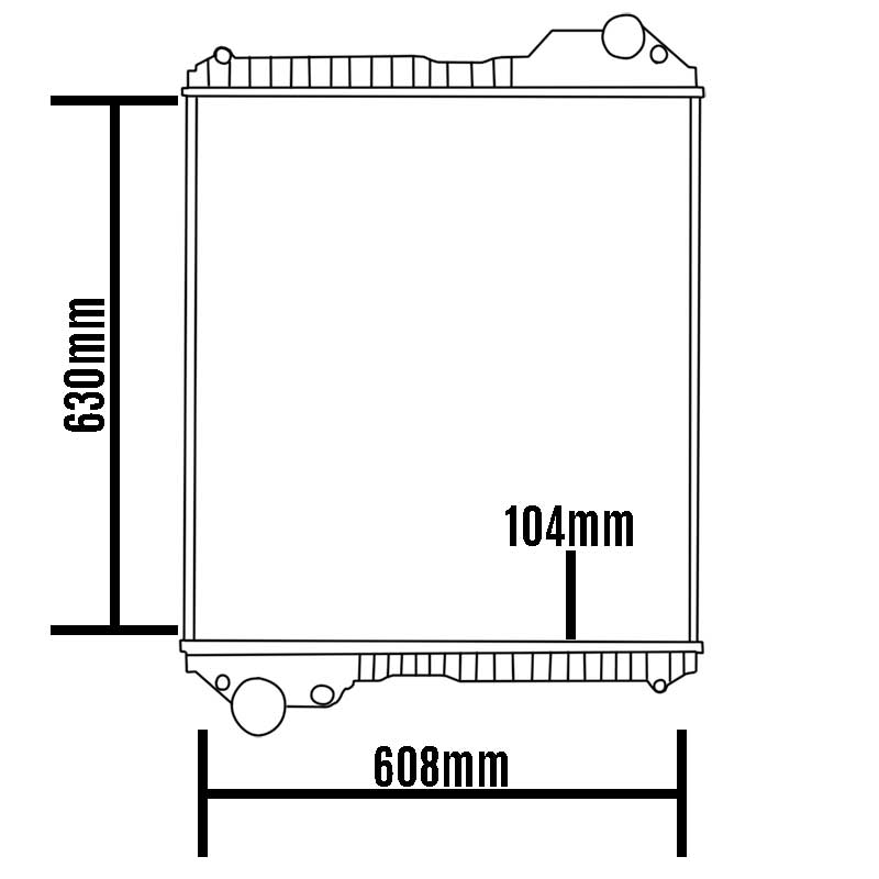 RADIADOR D'ÁGUA COMPLETO 630x608x104 VALTRA BH180 BH185 BH205 BH210 2105948 83627900