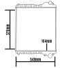 RADIADOR D'ÁGUA COMPLETO 570x548x104 CASE 580N 580M LB90 LB110 B90B 731164343 87576643