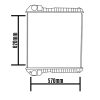 RADIADOR D'ÁGUA COMPLETO 570x620 VOLVO BL60B BL61 BL70 BL70B BL71B 17224502 11886551