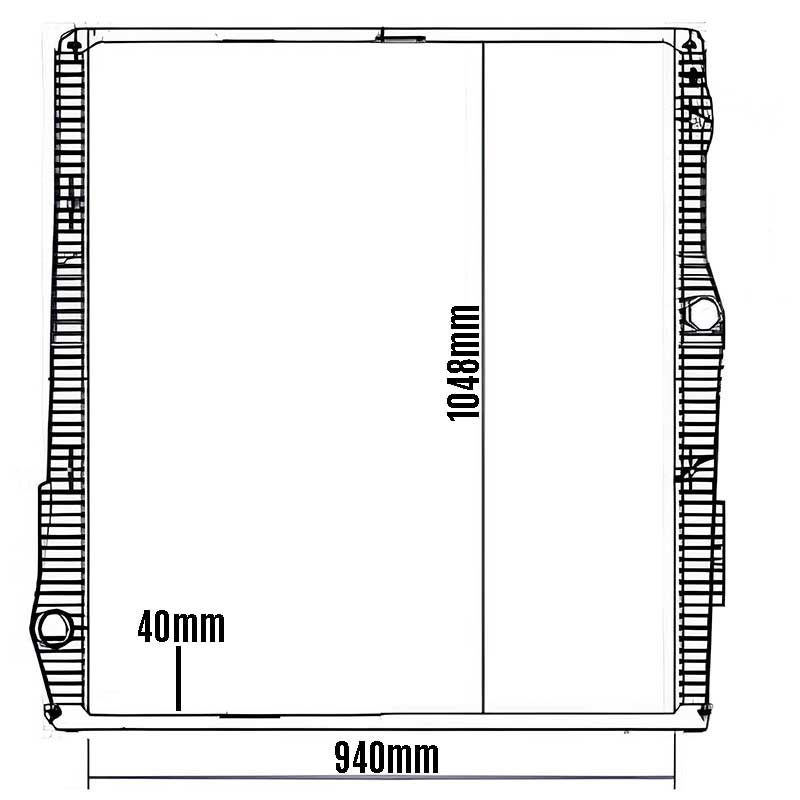 RADIADOR COMPLETO 940x1048x40 SCANIA R400 R440 SERIE 6 12 A 19