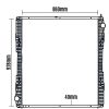RADIADOR COMPLETO 860x928x40mm SCANIA G360 G400 G420 G440 08 a 12