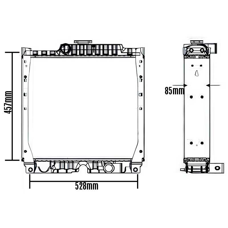 RADIADOR COMPLETO 457x528x85 JOHN DEERE 5403 5605 5705 02 a 11